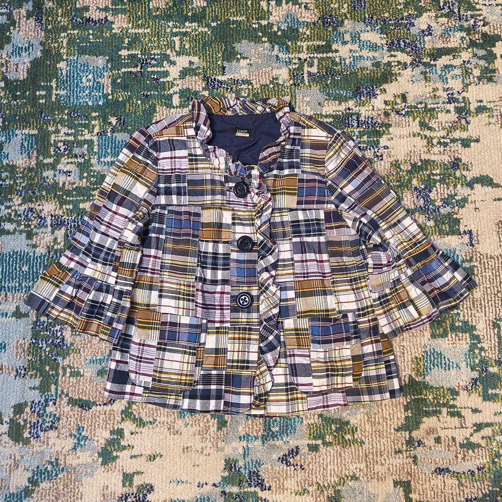 J. Crew Multicolor Plaid Jacket
